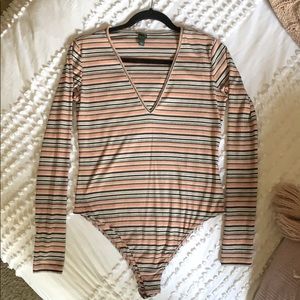Striped bodysuit